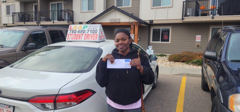Student of leap driving school Edmonton